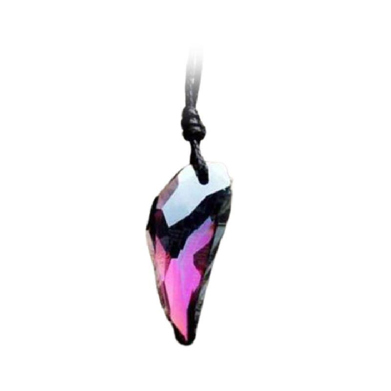 Tooth Wolf Shape Pendant Necklace Transparent Solid Color Decoration Jewelry