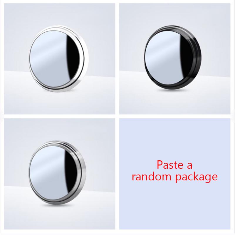 Car Small Round Mirrors Blind Spot Rear View Mirror Auxiliary Reversing Parking Convex Mirror 360 Degree Adjustable