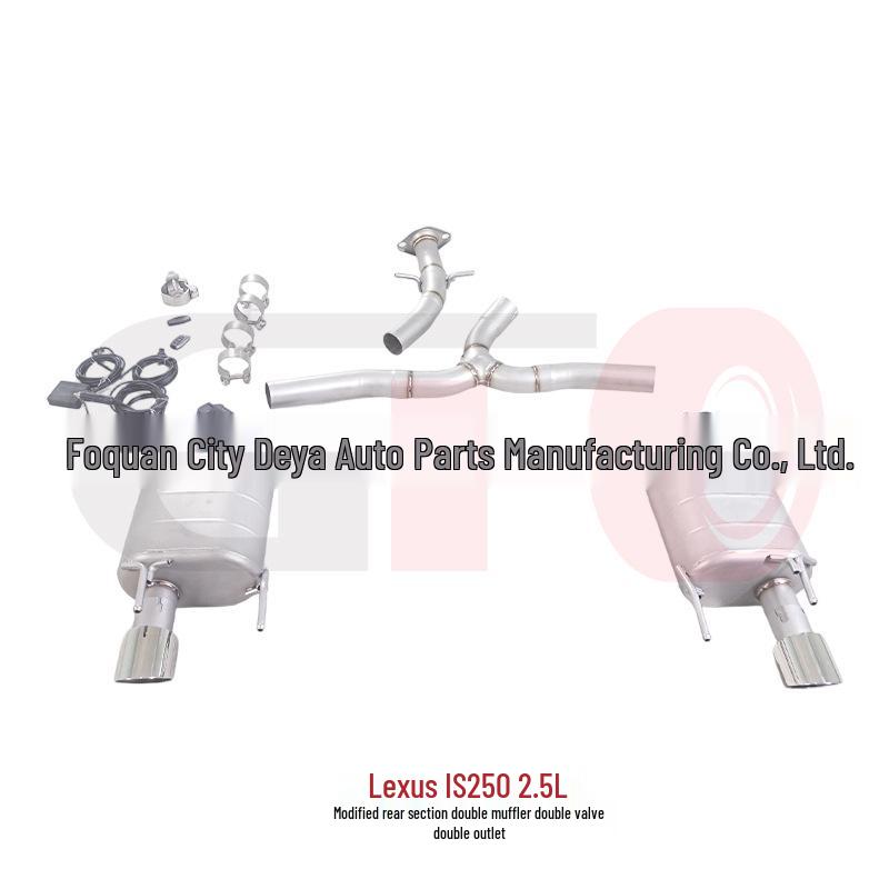 

Compatible Rear Double Muffler with Dual Valves for Lexus IS250 2.5L Modified Exhaust Pipe
