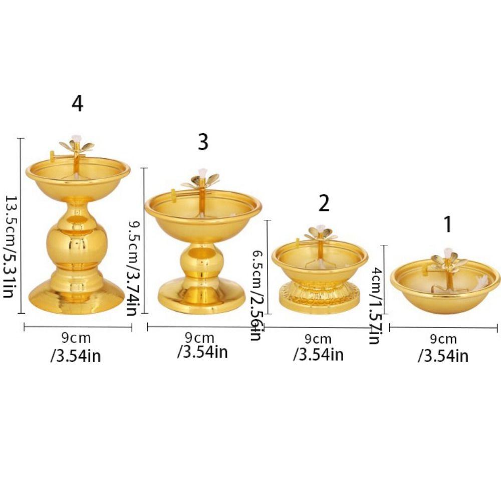Anti-slip Butter Lamp Holder Adjustable Oil Dish Ornaments Zinc Zinc Alloy Oil Lamp  Lamp Decor