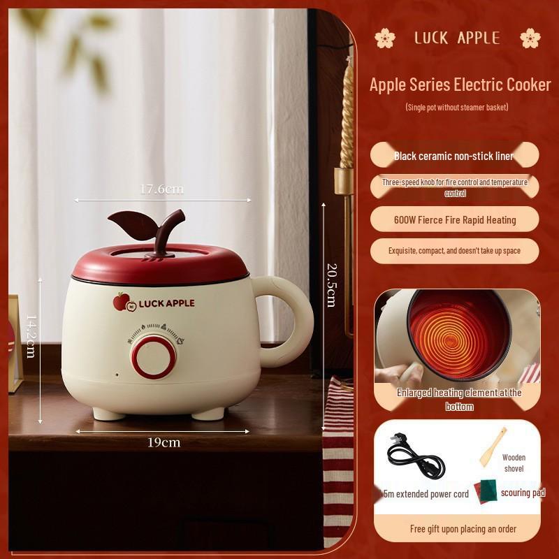 Multi-Functional Electric Cooker: Stir-Fry, Steam, and Cook - Compact for Single Person Use
