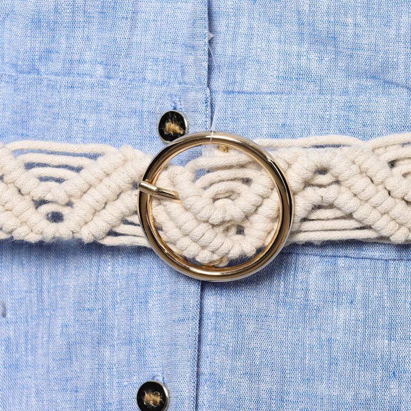 Kaslead New Women clothes Western Style With Belt Fashion Blended Midi Dress 8372110 400