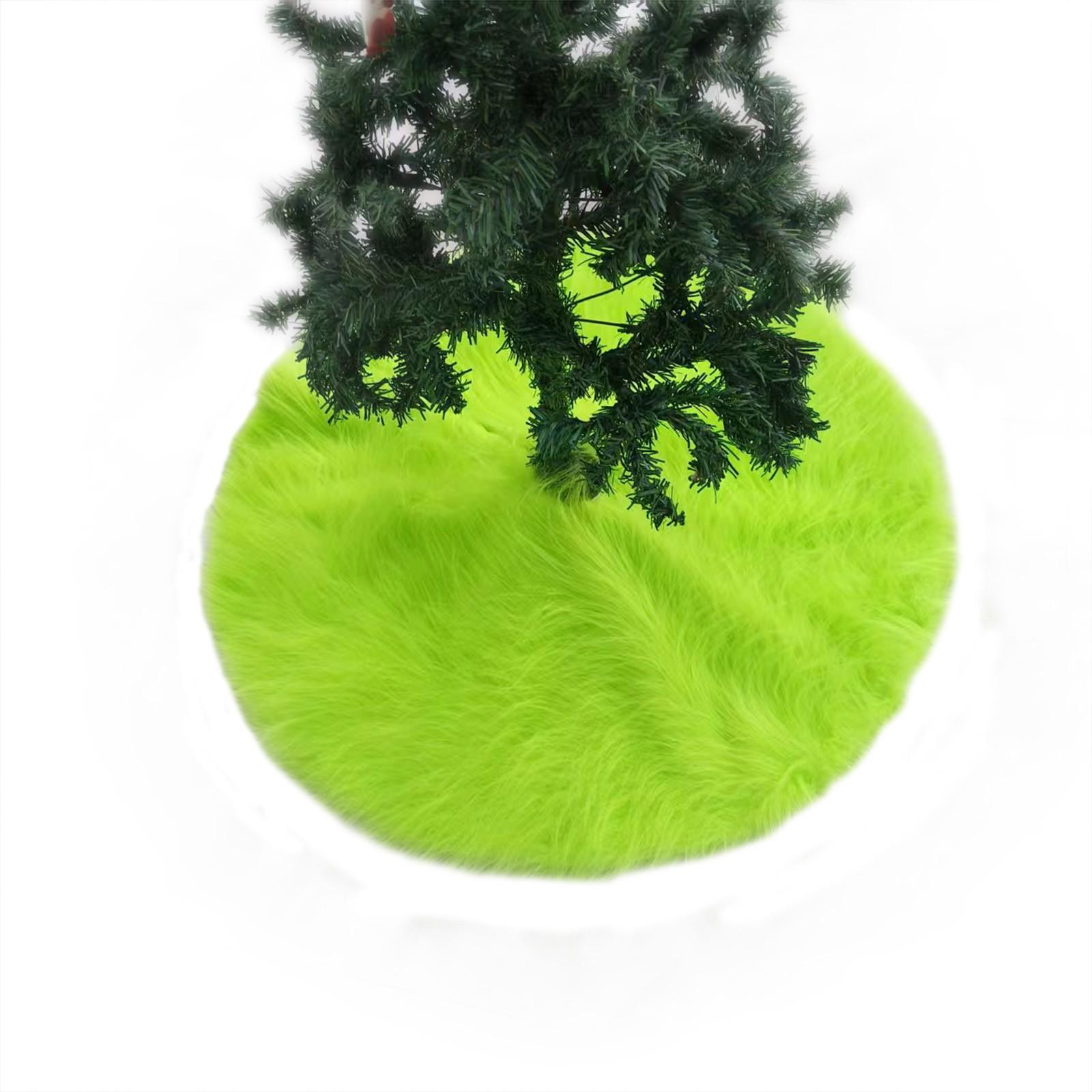 

Christmas Tree Apron: 30.71/35.43/47.24 Inches Artificial Christmas Decorative Tree Apron, And Soft Green Furry Tree-shaped Covering, Suitable For M зелёный