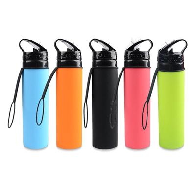 Leakproofs Silicone Foldable Water Bottles Light Weights Folding Water Bottles