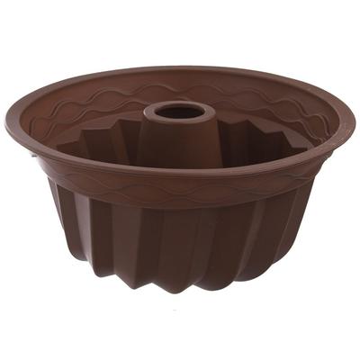 Forma Do Pieczenia Babki Z Kominem Silikonowa Brązowa 23.5cm SILLINIE ORION 151712
