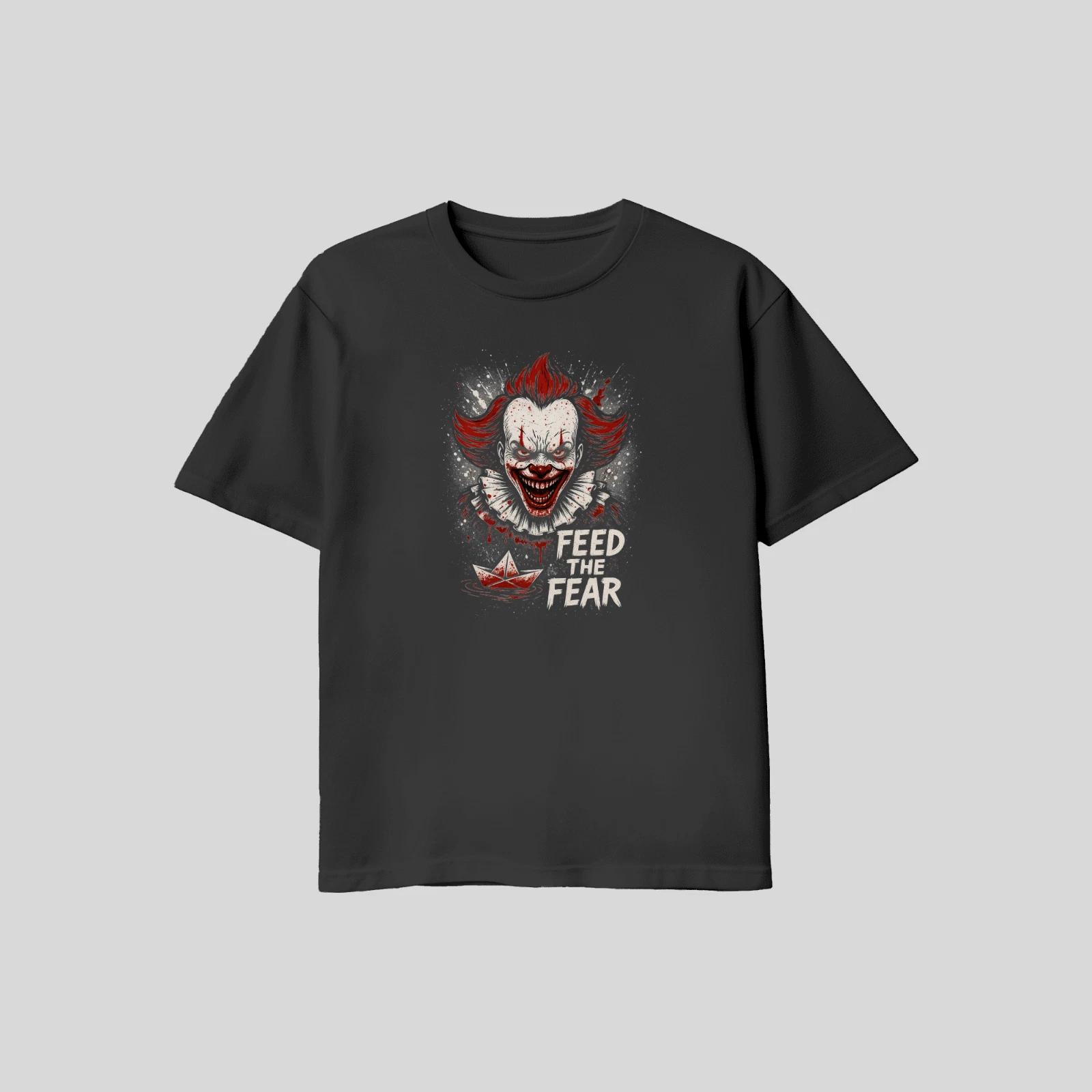 Unisex Adult Casual Graphic Pennywise It Clown Feed The Fear Horror... S