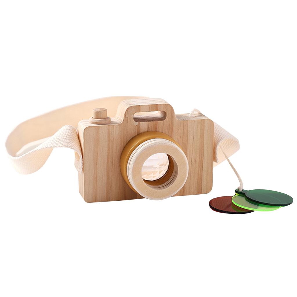 Puzzle Kaleidoscope Wooden Camera, Innovative Portable Camera For Children 3 Years Old And Up, Can Be Used As A Toy.