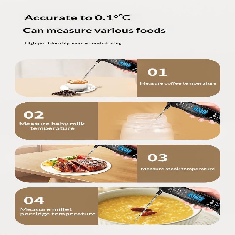 Kitchen Digital Food Thermometer 2 Probes with Bright Backlight for BBQ Grilling Oven Accurate Cooking
