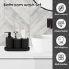4-in-1 Dish Soap Dispenser Toothbrush Toothpaste Holders Storage Tray Bathroom Kitchen Accessories Hand Soap Dispenser Set