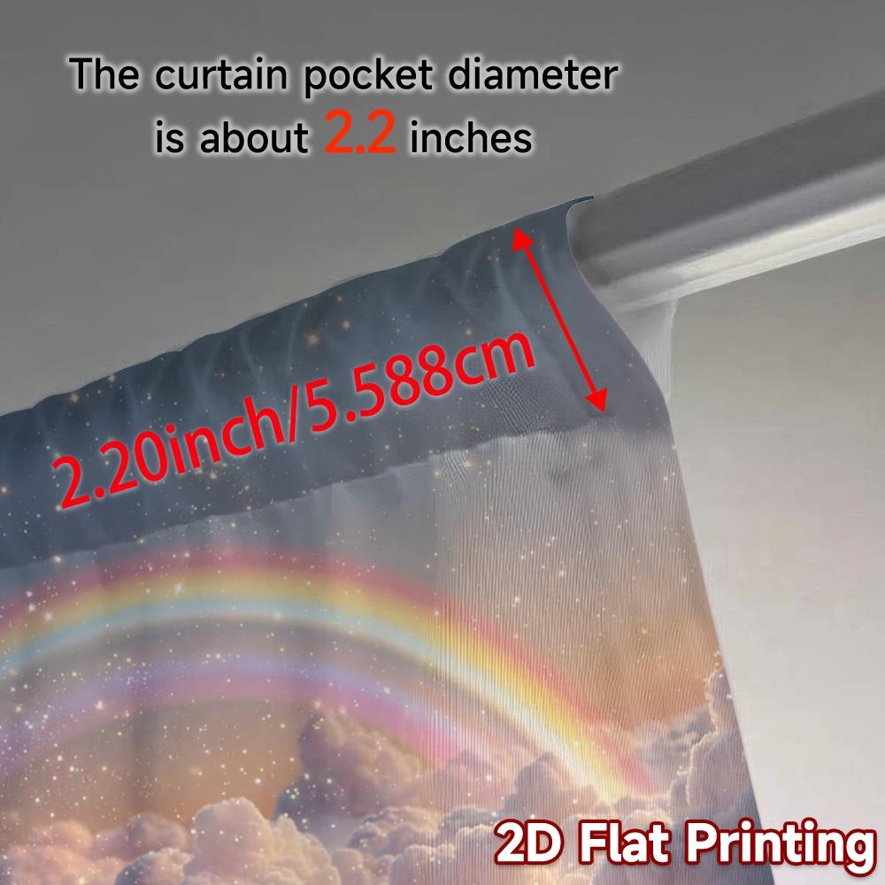 Flat Printing Curtains Without Rod Skyrainbowdream Curtain Versatile Polyester Decorations Set Of 2 Modern Made Washable