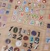 6 Blatt/Los Englisches Alphabet Zahl Retro Aufkleber Album Tagebuch Dekoration DIY Dekorationsaufkleber Handgemachte Aufkleber Scrapbooking