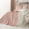 NULES Decorative Bedspread - Delicate Pink, Embossed Pattern - 220x240cm