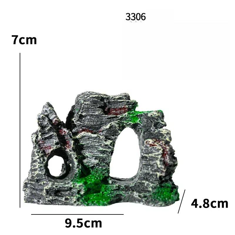 Fischtank- und Aquariendekoration, Kunstharz, Steingarten, Wassergras, Simulation einer Mikrolandschaft, Heimhandwerk und Ornamente