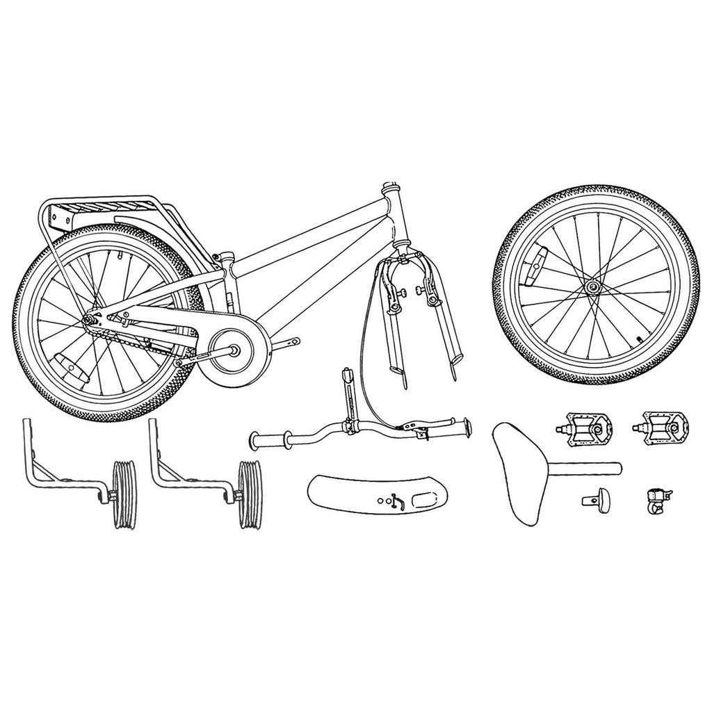 Kids Bike 16 Inches for Ages 4 6 Red