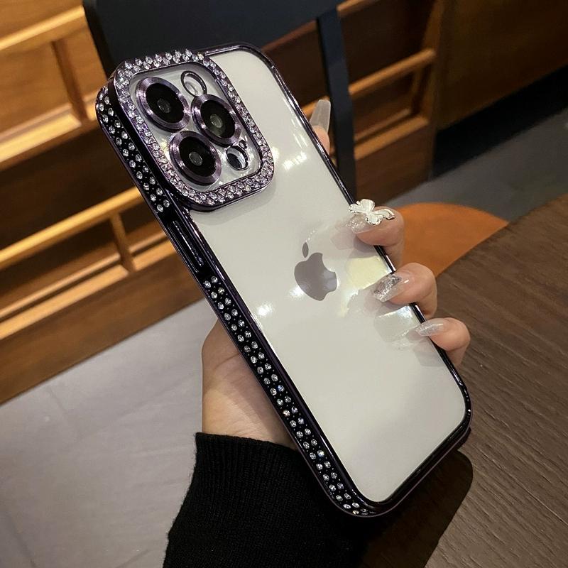 Luxury Diamond Glitter Transparent Soft Case For iPhone 11 12 13 14 1516 Pro Max Plus Bling Fashion Shockproof Rhinestone Cover