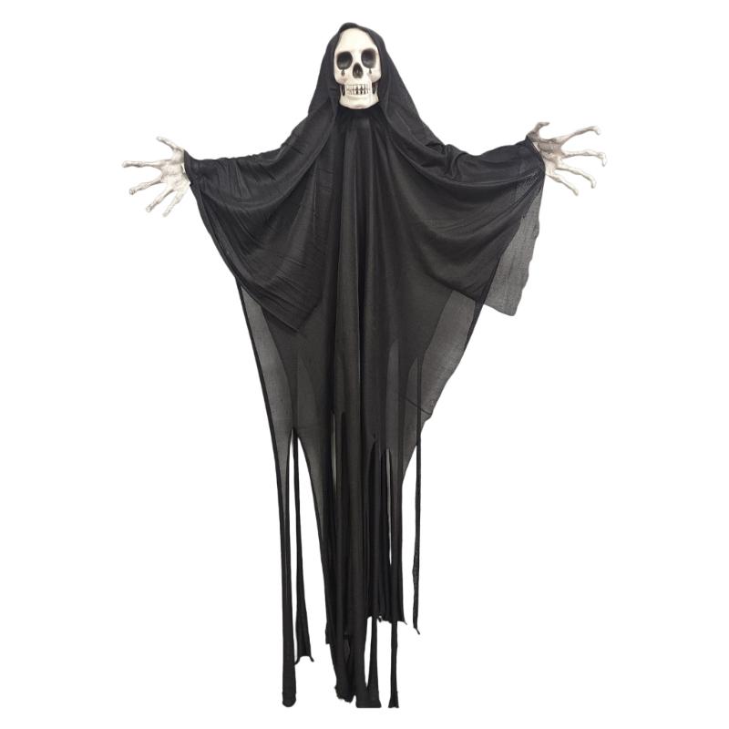 Halloweens Skull Head Decorations Festival Celebration Ornament for Front Yard Garden Window Terrifying Spirit Doll