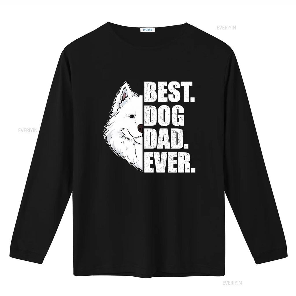 Best Dog Dad Ever Samoyed Lover Pet T Shirt for  vintage Washed Stylish graphic streetwear Versatile Top For Everyday Wear