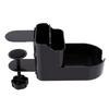 Desk Cup Holder Clamp with Charging Hole Plastic Carbon Steel Anti Spill Clip On Cup Holder for Coffee Cup Tea Cup Pen
