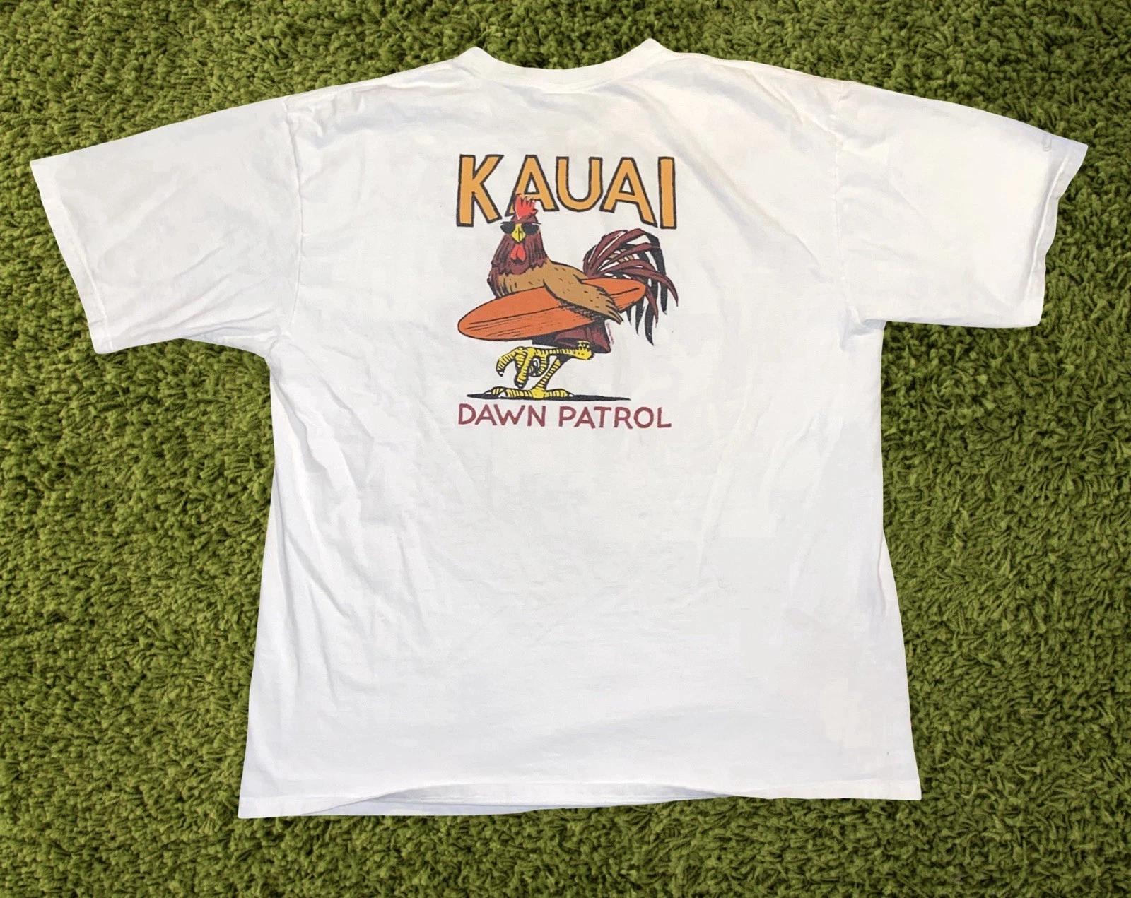 

Crazy Shirts Hawaii Dawn Patrol T Shirt Mens XL Graphic Tee Turkey Rooster Surf XL