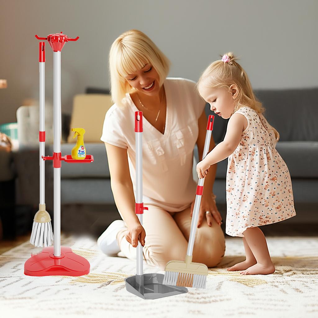 Reinigungsspielzeug-Set für Kinder Kleinkinder Mini-Besen Kehrschaufel Wischmopp Rollenspiel Haushaltspflege Zubehör-Sets Montessori Spielzeug Mädchen Junge Geschenke