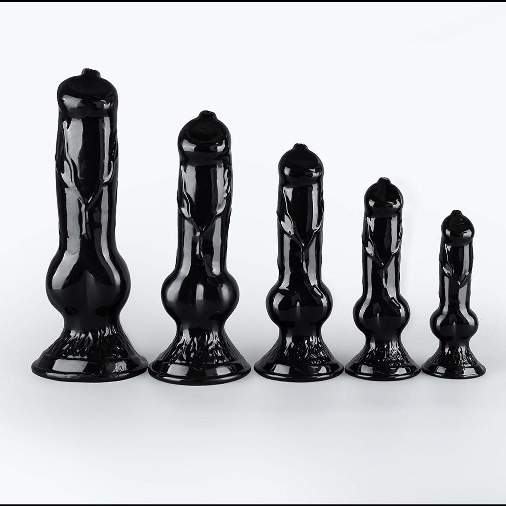 Animal Dog Dick-Shaped Transparent Anal Plug - Large Size Erotic Sex Toy for Women