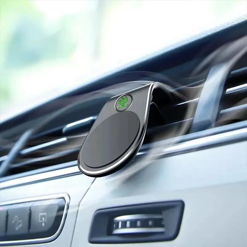 Magnetyczny Uchwyt na Telefon do Samochodu Stojak na Telefon do Samochodu Klips Mocujący do Skoda Octavia a5 a4 Fabia Superb Rapid Mk3 Yeti Kodiaq Akcesoria