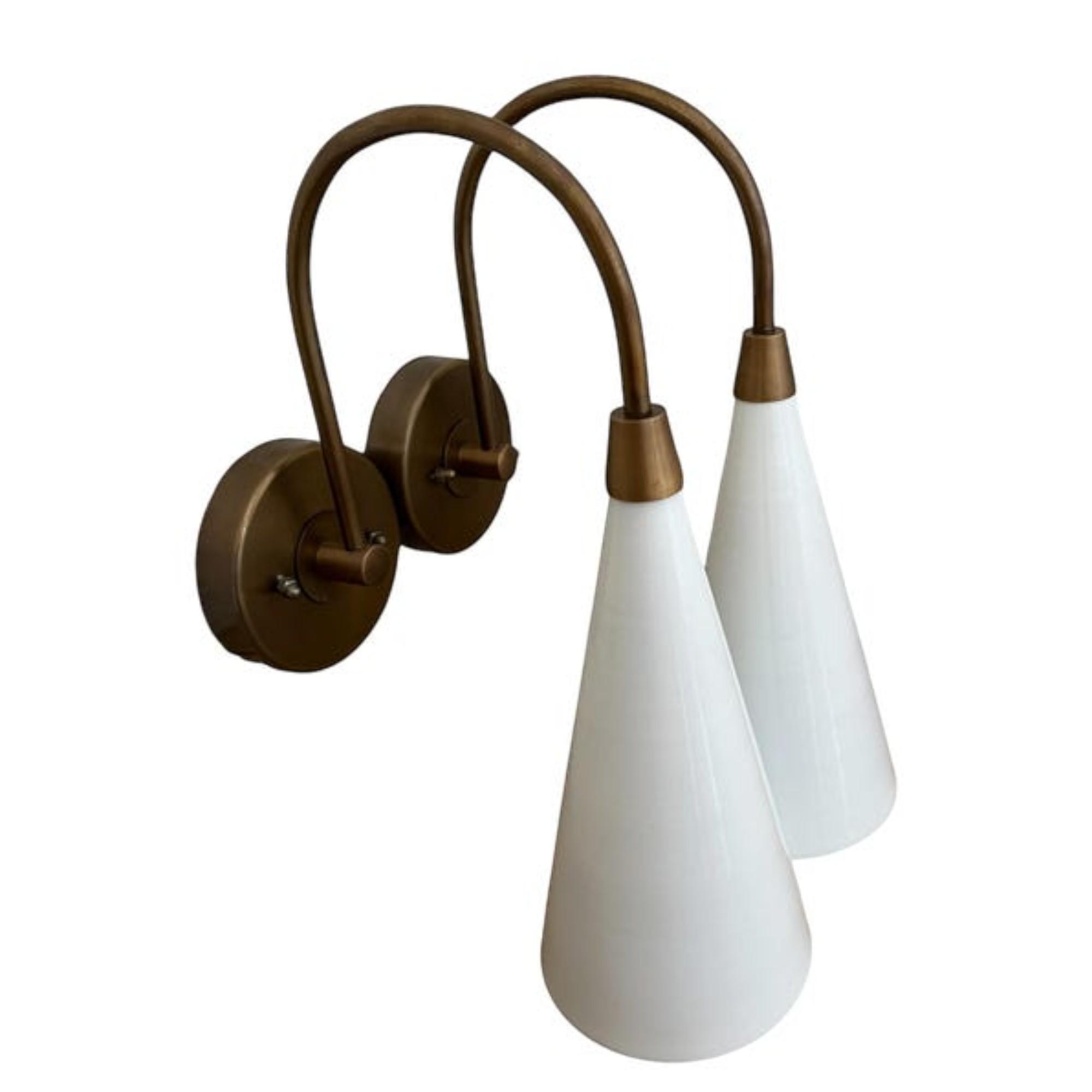 

Бра Mid Century White and Brass – современный промышленный настенный светильник, освещение для домашнего декора, настраиваемый светильник