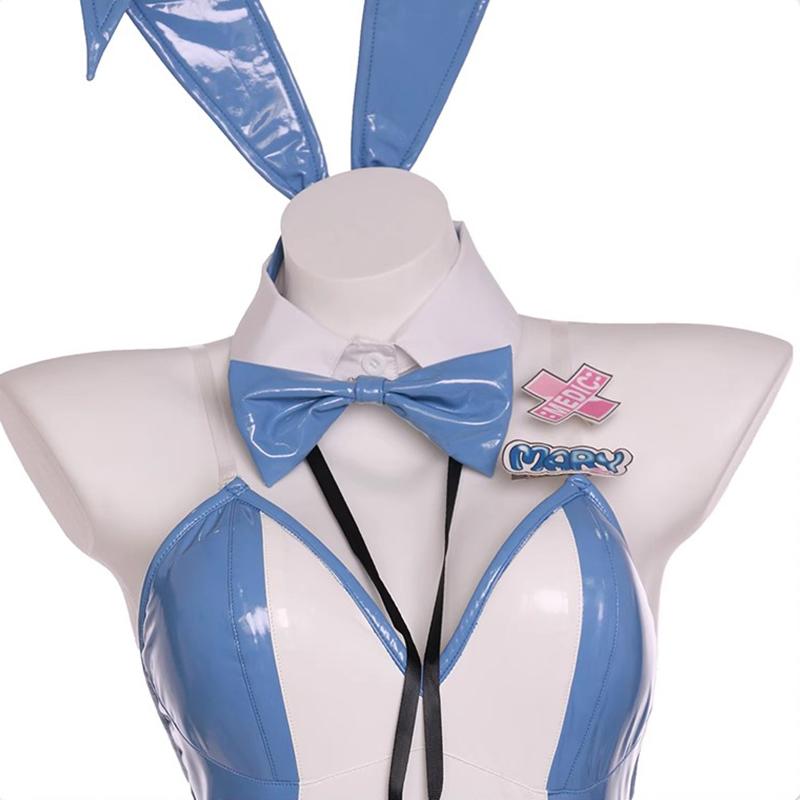 Nikke Goddess Of Victory Folkwang Bunny Girl Kostüm Mary Bunny Anzug Frauen Sexy Cosplay Anzug Blaue Jumpsuits