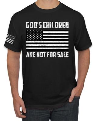 Gods Children Are Not For Sale American Flag Men Graphic T- Shirt