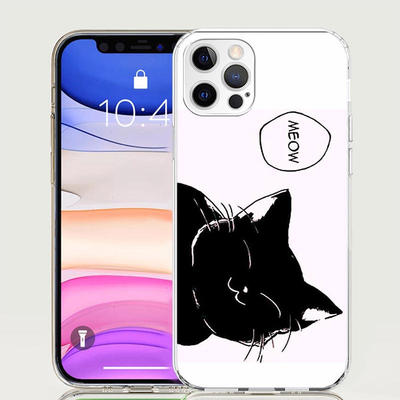 Cat Cute Kitten Cartoon Phone Case For iPhone 17 Air 16 15 Plus 11 14 Pro Max 13 Mini 12 7 8 + SE Pattern Art Customized Cover 1