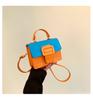 2024 Spring New Trendy Fashion Pu Shoulder Bag Street Style Crossbody Bag Women's Unique Design Chic Small Square Bag Black Blue Green Purple Orange