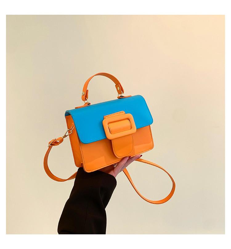 2024 Spring New Trendy Fashion Pu Shoulder Bag Street Style Crossbody Bag Women's Unique Design Chic Small Square Bag Black Blue Green Purple Orange