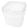 Cubo Compacto Ligero Resistente Transparente Reutilizable Contenedor Cubo de Almacenamiento de Alimentos Cubo de Agua Portátil Pequeño