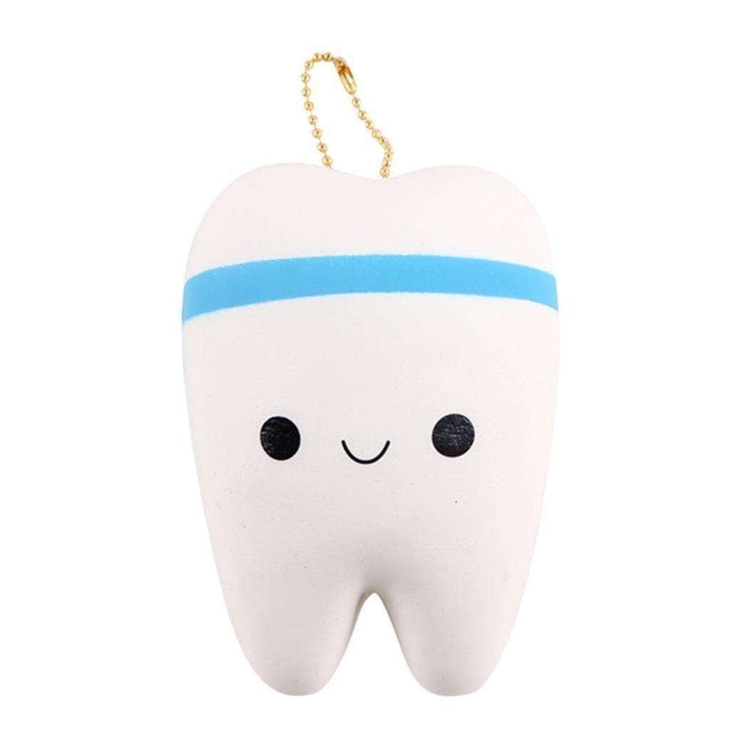 

Модные зубки хлеб медленно поднимается сжимать растягиваться игрушка небесно-голубой