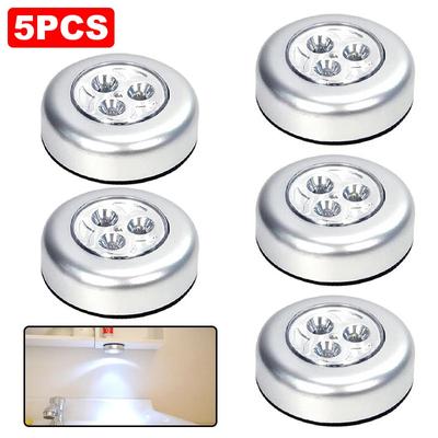5PCS Night LED Light LED Under Cabinet Light Wireless Wall Lamp Touch Switch Bedside Lamp Battery Powered Bedroom LED Nightlight