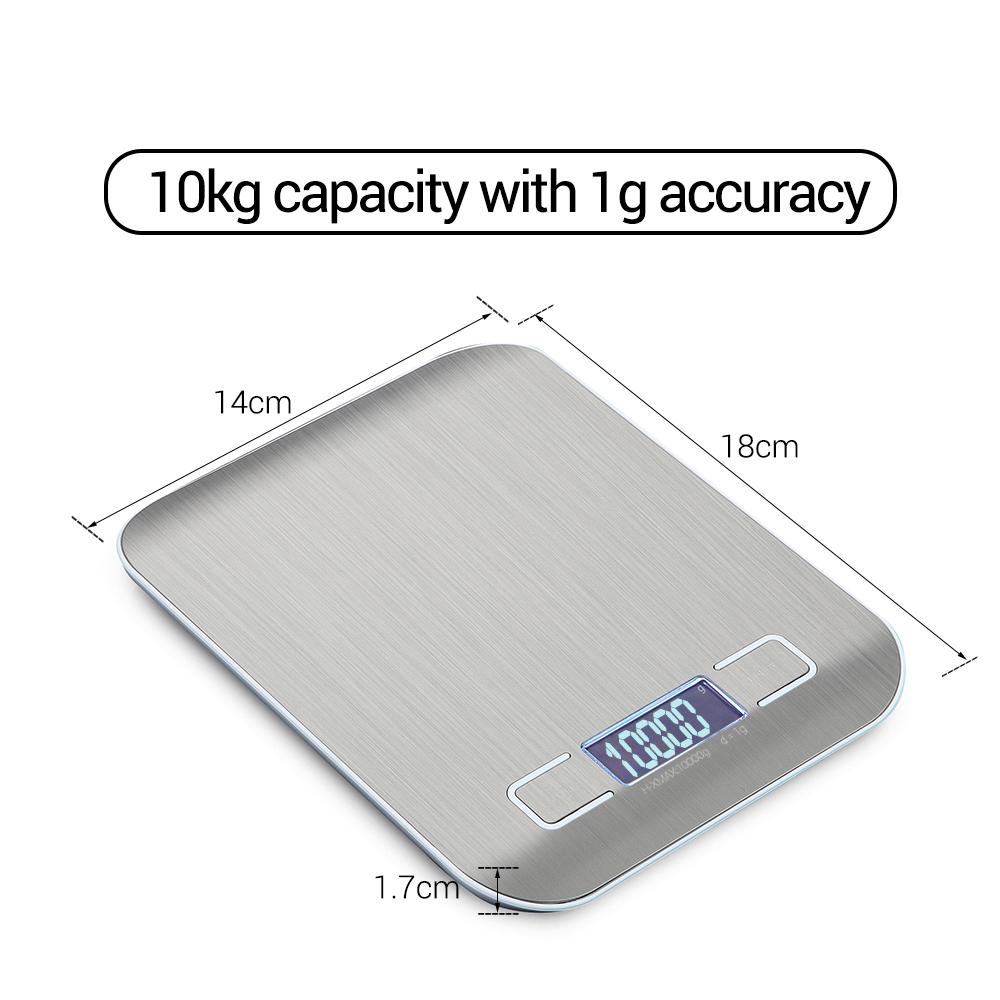 Portable Digital Scale Mini Digital Kitchen Scale Professional Accurate Electronic Scale Precision Balance 10kg*1g DH