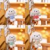 Cute Long Ears Dog Keychain Cartoon Plush Girls Kid Backpack Doll Decoration