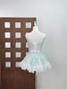 Retro Sweetheart Strapless Dress with 3D Petals and Cinched Waist