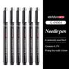 GENVANA 0.5/0.3/0.1 Mm Double Line Drawing Needle Pen Double-head  Professional Drawing Art Marker Pen School Art Supplies