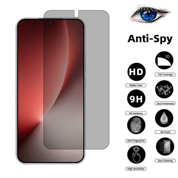 3 Vitre Verre Trempé pour Honor Magic 8 Lite, Protection d'écran Anti-Espion Anti-Rayures