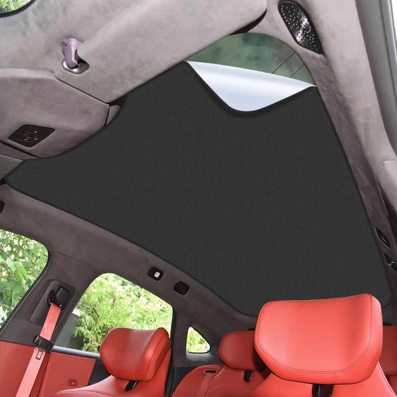 For BAIC BEIJING BJ60 2024-2026 Car Suede Fabric Anti-uv Electrostatic Adsorption Sunroof Sunshade Auto Heat Insulation Skylight