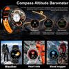 Military Men T-Rex3 Ultra GPS Track Smart Watch 1100mAh Battery Bluetooth Call Waterproof Flashlight Compass Outdoor Smart watch