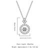 925 Sterling Silver Fashion Exquisite Beating Heart Zircon Necklace Birthday Party Anniversary Gift