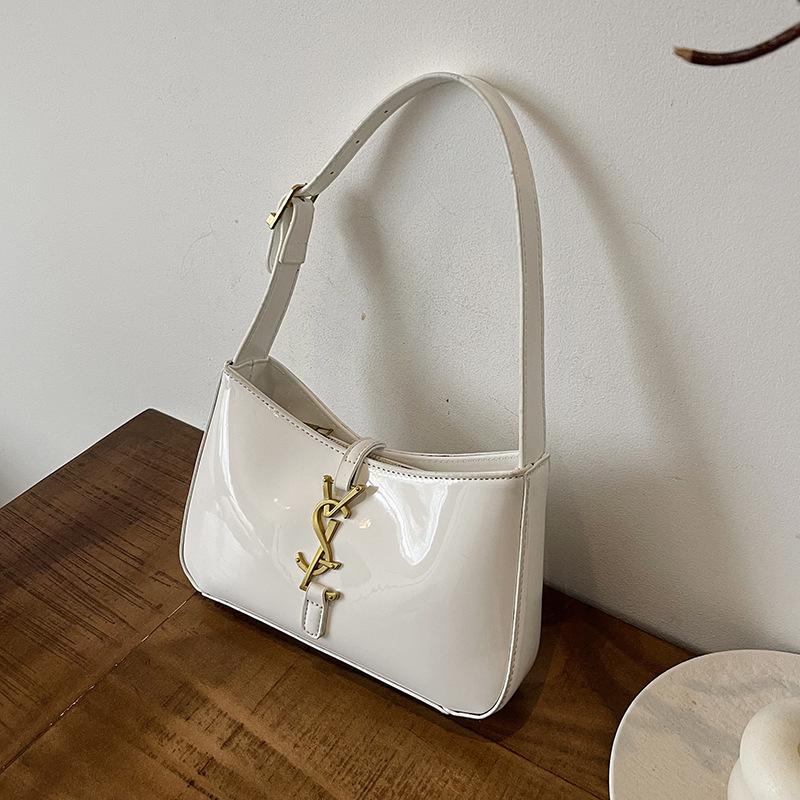 Luxury-Style Oil-Waxed Leather Underarm Bag Mini Square Shoulder Bag Minimalist PU Material The Perfect Choice for Everyday Outfits