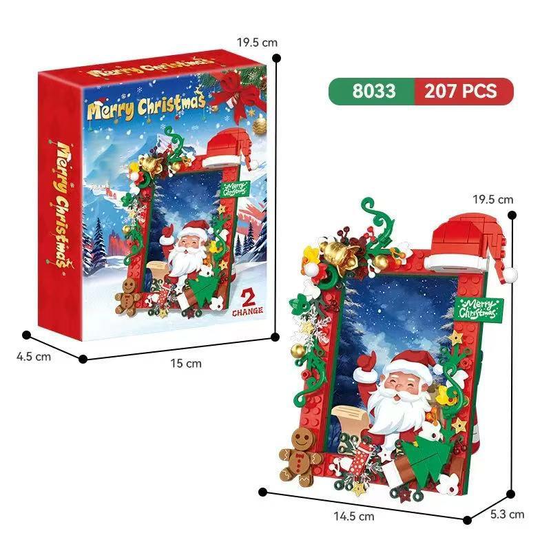 

Santa Claus Photo Frame 8033 Christmas Construction Blocks, Diy Assembly Plaything For Kids, Holiday Gift, Creative Table Ornament & Dcor