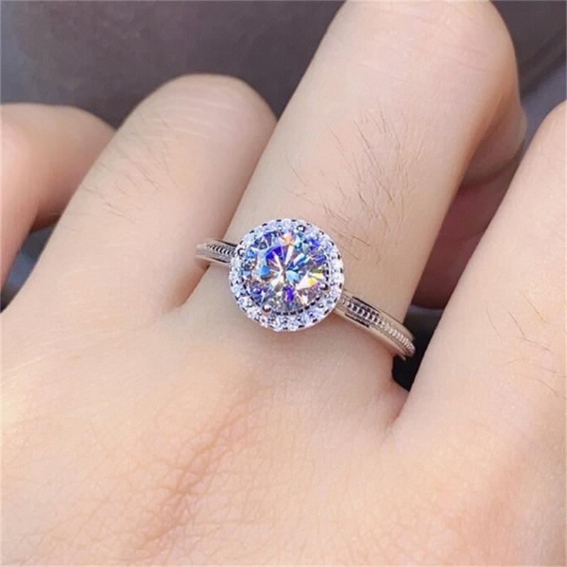 

Белла Коробка Круглая Белая Форма Темперамент Винтажные Кольца Для Женщин Циркон Помолвка Изящные Ювелирные Изделия Подарок Adjustable Opening белый