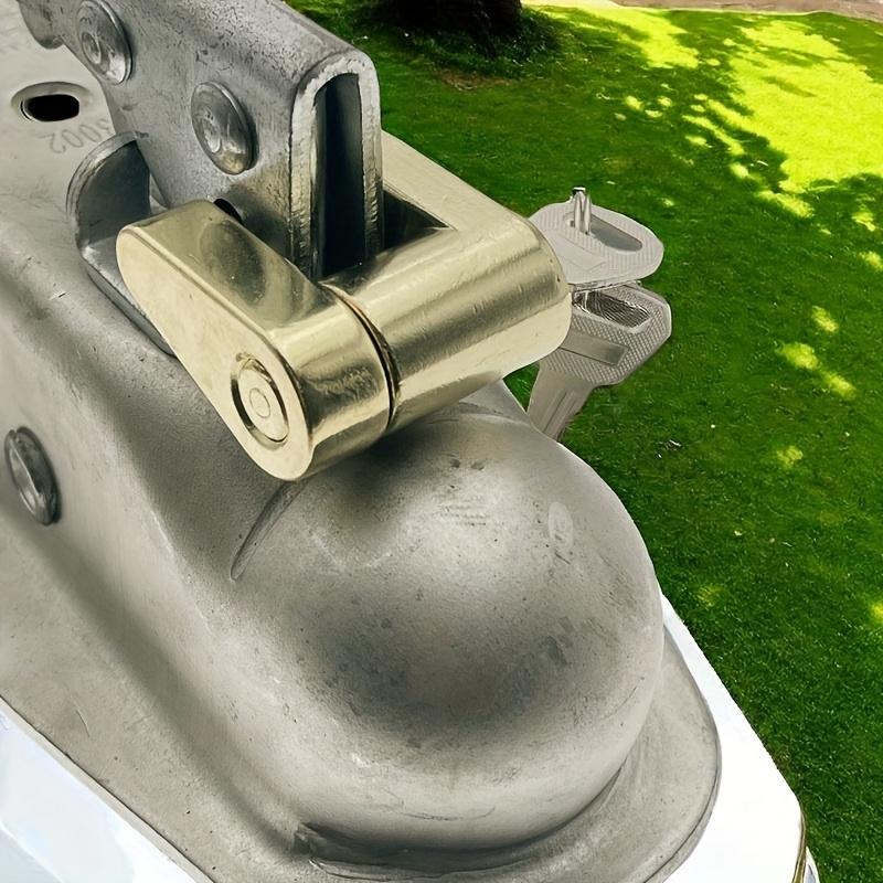 

Heavy-Duty Trailer Tongue Hook Lock - Anti-Theft & Anti-Corrosion Trailer Hitch Lock with Keyed Cylinder Lock. золотий