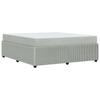 Bed Frame with Mattress Light Grey 180 X 200 Cm Fabric