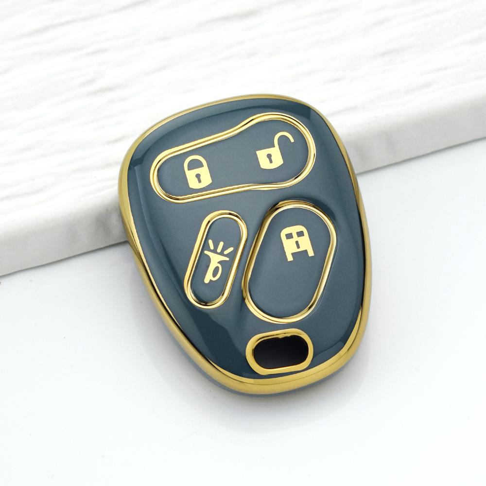 

Anti-Scratch Car Key Case Cover for Chevy Silverado Tahoe Suburban Equinox Avalanche SSR LHJ011 Key Bag with Keychain Accessory