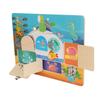 Wooden Activity Board for Toddler Exercise Hand Eye Coordination Marine Theme Sensory Board for Kind